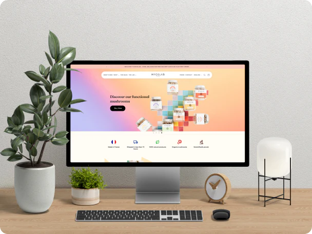 Le site Mycelab, réalisé par Onlinevo