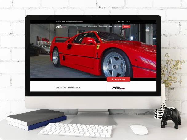 Le site Dream car Performance, réalisé par Onlinevo